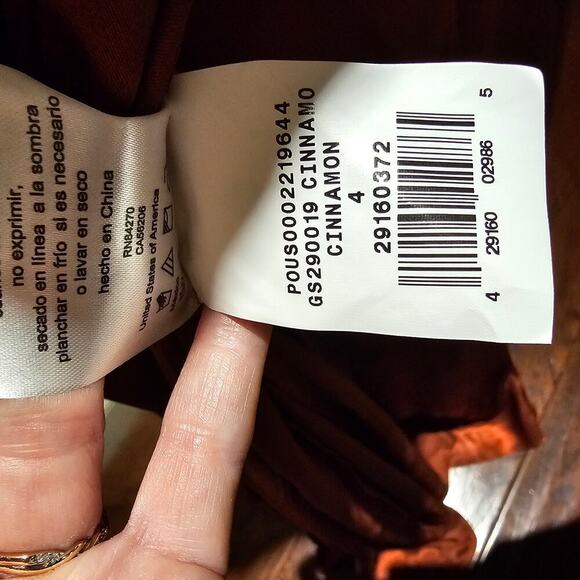 Galina Signature 4 Rust Satin Formal Gown Long Maxi Dress Bridesmaid Evening - Picture 6 of 13